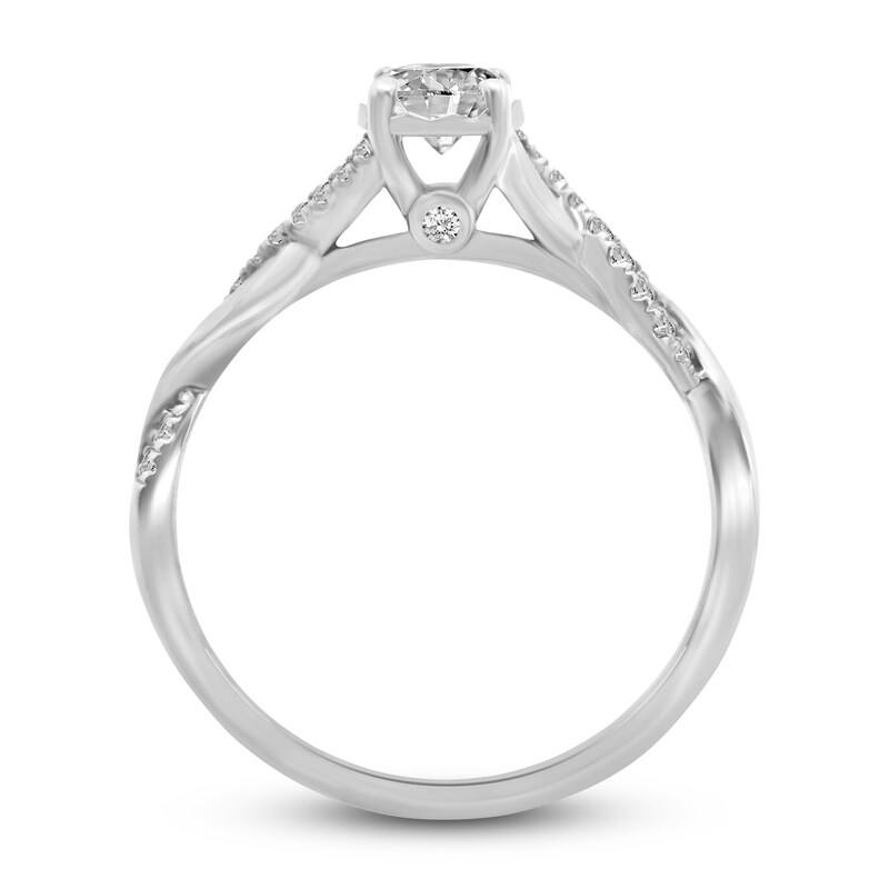 Main Image 2 of Diamond Engagement Ring 1/2 ct tw Round 10K White Gold