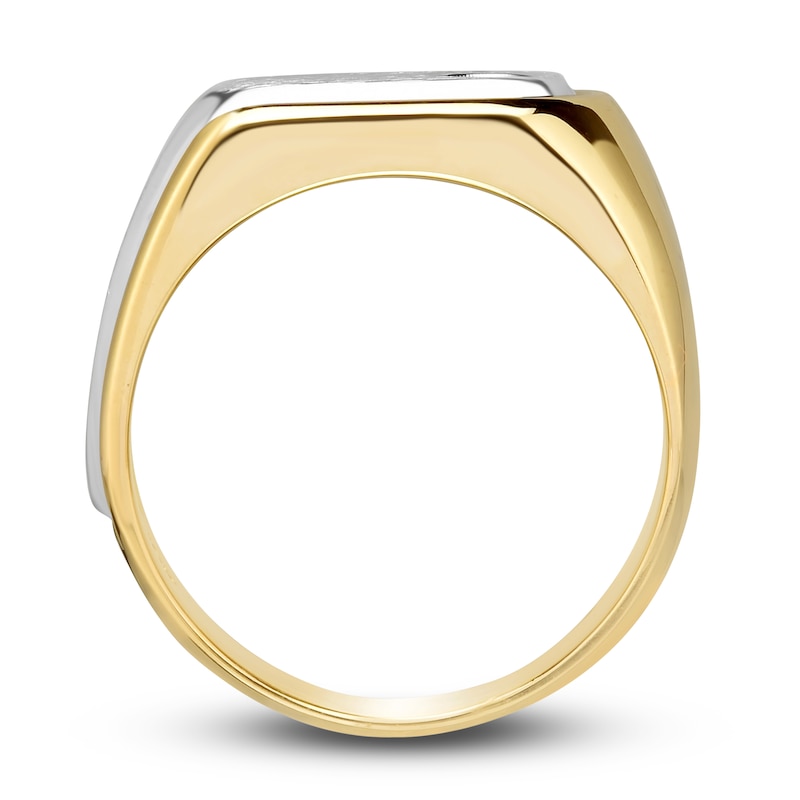 Main Image 3 of Men's Diamond Anniversary Ring 1/5 ct tw Round 14K Two-Tone Gold