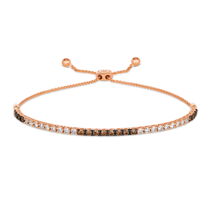 Main Image 1 of Le Vian Diamond Bolo Bracelet 1-1/2 ct tw Round 14K Strawberry Gold
