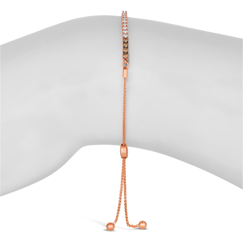 Main Image 2 of Le Vian Diamond Bolo Bracelet 1-1/2 ct tw Round 14K Strawberry Gold