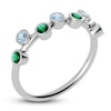 Thumbnail Image 2 of Juliette Maison Natural Aquamarine & Natural Emerald Ring 10K White Gold