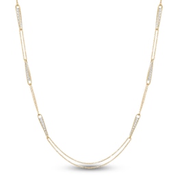 Italia D'Oro Rolo Chain Necklace 14K Two-Tone Gold 20&quot;