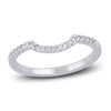 Thumbnail Image 1 of Diamond Contour Wedding Band 1/8 ct tw Round 14K White Gold