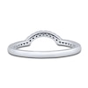 Thumbnail Image 2 of Diamond Contour Wedding Band 1/8 ct tw Round 14K White Gold