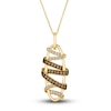 Thumbnail Image 0 of Le Vian Wrapped In Chocolate Diamond Necklace 5/8 ct tw Round 14K Honey Gold 19"
