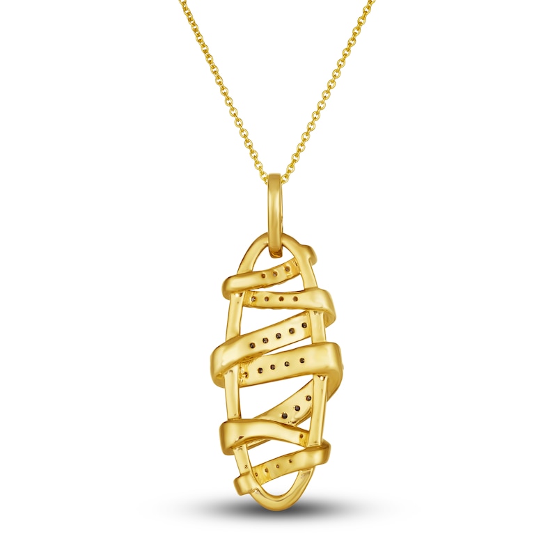 Main Image 3 of Le Vian Wrapped In Chocolate Diamond Necklace 5/8 ct tw Round 14K Honey Gold 19"