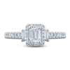 Thumbnail Image 2 of Pnina Tornai Emerald Baguette- & Round-Cut Diamond Engagement Ring 7/8 ct tw 14K White Gold