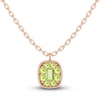 Thumbnail Image 1 of Juliette Maison Natural Peridot Pendant Necklace 10K Rose Gold