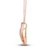 Thumbnail Image 2 of Le Vian Natural Emerald Necklace 1/5 ct tw Round 14K Strawberry Gold