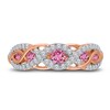 Thumbnail Image 3 of Kallati Round-Cut Natural Pink Sapphire Ring 1/4 ct tw Diamonds 14K Rose Gold