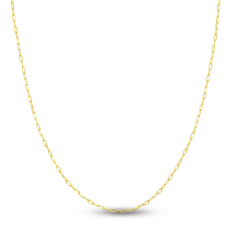 Main Image 1 of Solid Paperclip Chain Necklace 18K Yellow Gold 24" 1.7mm