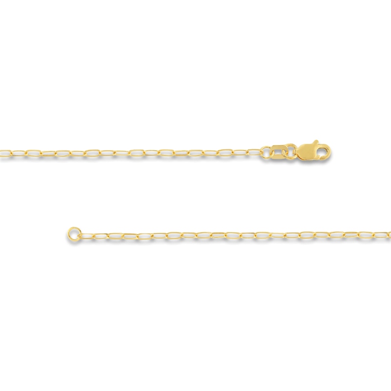 Main Image 3 of Solid Paperclip Chain Necklace 18K Yellow Gold 24" 1.7mm