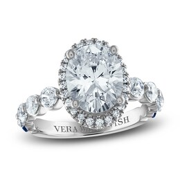Vera Wang WISH Lab-Created Diamond Engagement Ring 3-1/2 ct tw Round/Oval 14K White Gold