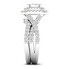 Thumbnail Image 3 of Diamond Double Halo Bridal Set 2 ct tw Round 14K White Gold