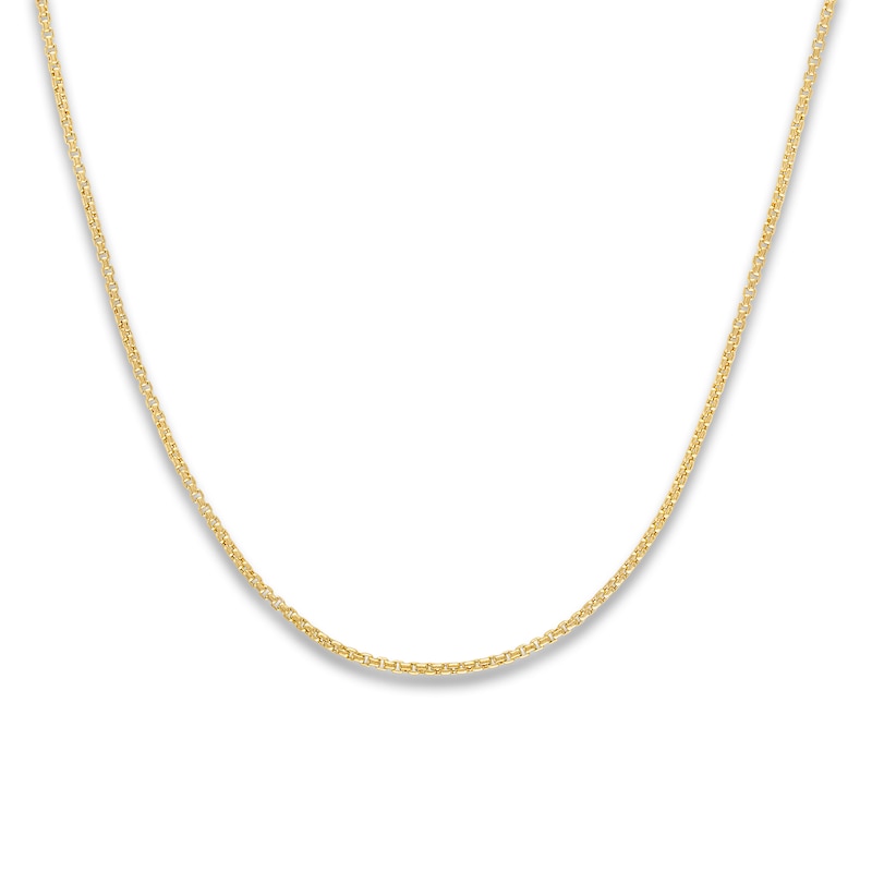 Main Image 2 of Charm'd by Lulu Frost Paper Box Chain 10K Yellow Gold 18" 1.58mm