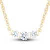 Thumbnail Image 1 of Diamond 3-Stone Necklace 1/2 ct tw Round 14K Yellow Gold