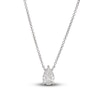 Thumbnail Image 1 of Lab-Grown Diamond Solitaire Necklace 1 ct tw Pear-shaped 14K White Gold 19" (SI2/F)