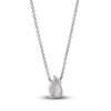Thumbnail Image 3 of Lab-Grown Diamond Solitaire Necklace 1 ct tw Pear-shaped 14K White Gold 19" (SI2/F)