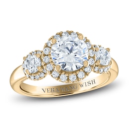 Vera Wang WISH Diamond Engagement Ring 2-1/4 ct tw Round 18K Yellow Gold