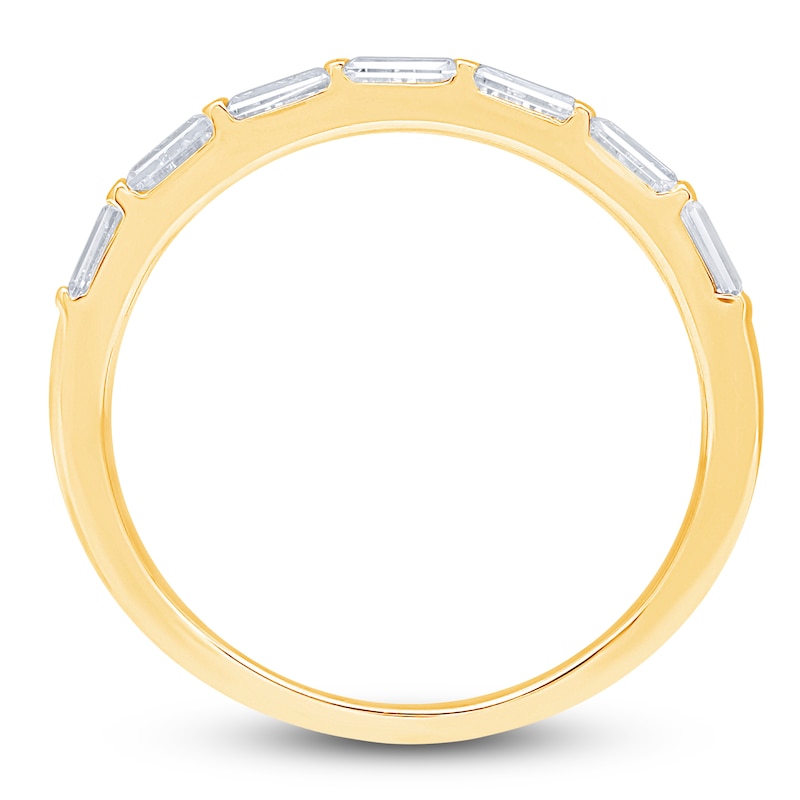 Main Image 3 of Diamond Ring 1/2 ct tw Round/Baguette 14K Yellow Gold
