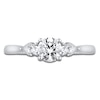 Thumbnail Image 3 of Diamond 3-Stone Engagement Ring 1 ct tw Pear/Round 14K White Gold