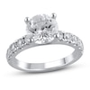 Thumbnail Image 1 of Lab-Grown Diamond Engagement Ring 3-1/4 ct tw Round 14K White Gold
