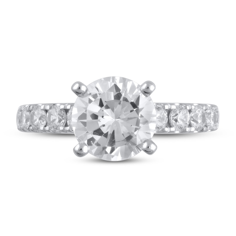 Main Image 3 of Lab-Grown Diamond Engagement Ring 3-1/4 ct tw Round 14K White Gold