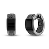 Thumbnail Image 1 of 1933 by Esquire Men's Antiqued Natural Onyx Earrings Sterling Silver