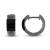 Thumbnail Image 2 of 1933 by Esquire Men's Antiqued Natural Onyx Earrings Sterling Silver