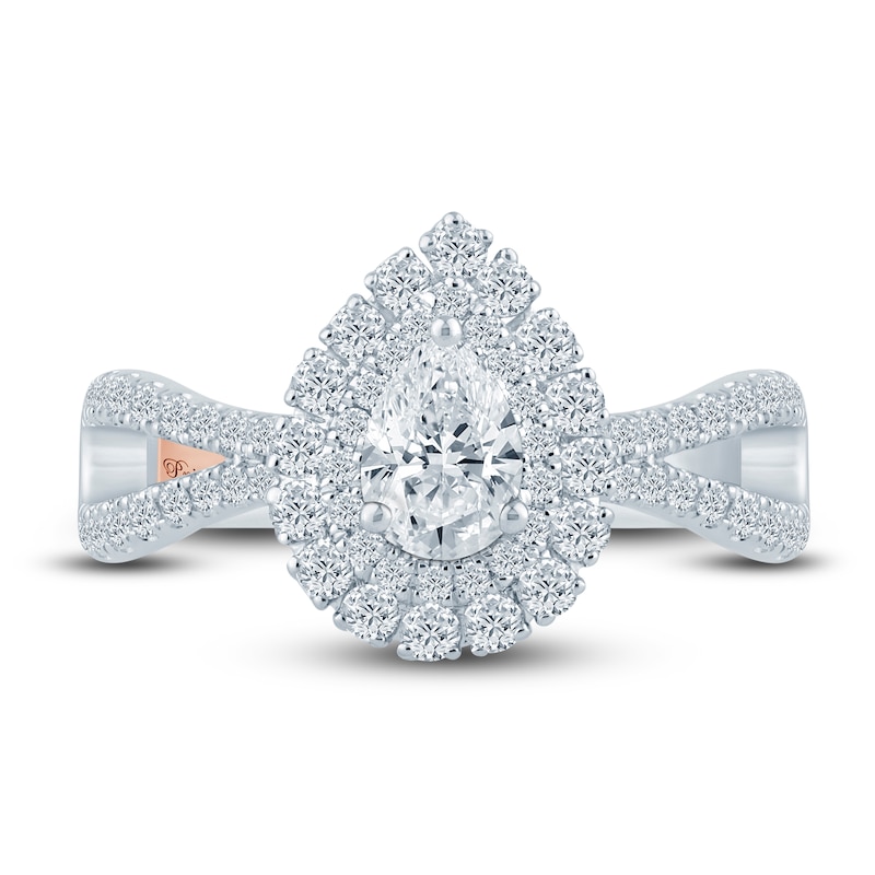 Pnina Tornai Diamond Engagement Ring 1-1/3 ct tw Pear/Round Platinum
