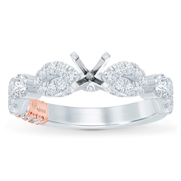 Pnina Tornai Lab-Created Diamond Engagement Ring Setting 3/4 ct tw Round 14K White Gold
