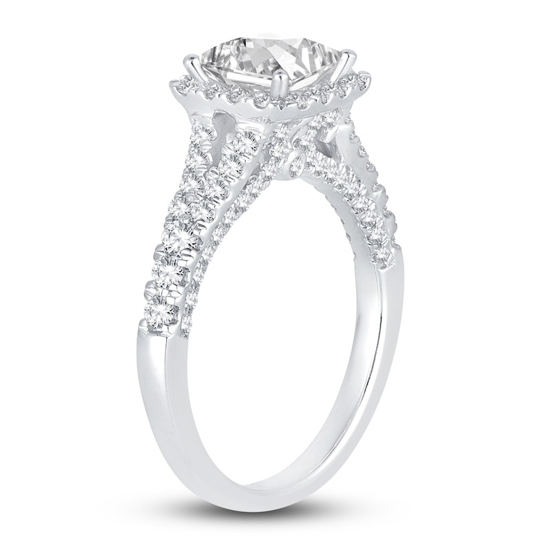 Main Image 2 of Diamond Engagement Ring 1-3/4 ct tw Princess/Round 14K White Gold
