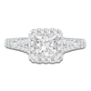 Thumbnail Image 3 of Diamond Engagement Ring 1-3/4 ct tw Princess/Round 14K White Gold