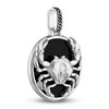 Thumbnail Image 2 of 1933 by Esquire Men's Natural Onyx & Natural White Topaz Cancer Charm Sterling Silver