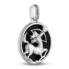 Thumbnail Image 2 of 1933 by Esquire Men's Natural Black Onyx & Natural White Topaz Sagittarius Charm Sterling Silver