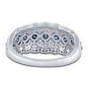 Thumbnail Image 3 of Blue & White Diamond Anniversary Band 1 ct tw Round 14K White Gold