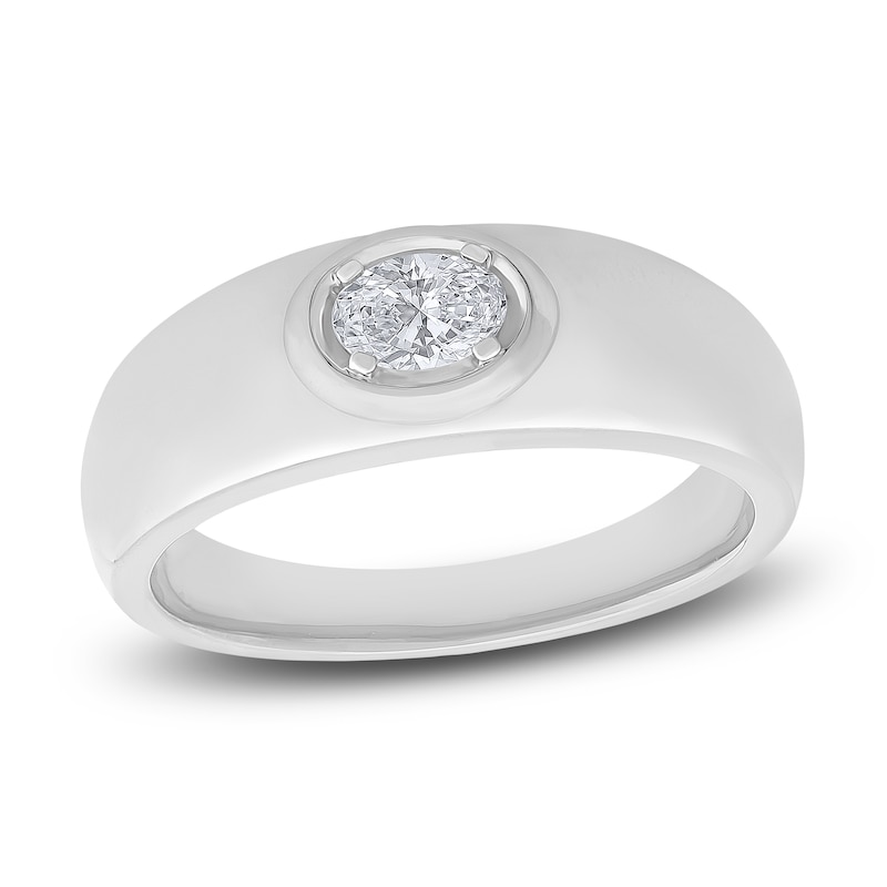 Main Image 1 of Diamond Solitaire Engagement Ring 1/2 ct tw Oval 14K White Gold (I/SI2)