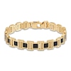 Thumbnail Image 0 of LUSSO by Italia D'Oro Men's Natural Onyx Bracelet 14K Yellow Gold 8.25"