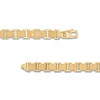 Thumbnail Image 5 of LUSSO by Italia D'Oro Men's Natural Onyx Bracelet 14K Yellow Gold 8.25"