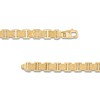 Thumbnail Image 4 of LUSSO by Italia D'Oro Men's Natural Onyx Bracelet 14K Yellow Gold 8.25"