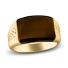 Thumbnail Image 1 of 1933 by Esquire Men's Natural Tiger's Eye Ring 14K Yellow Gold-Plated Sterling Silver
