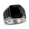 Thumbnail Image 1 of 1933 by Esquire Men's Natural Black Spinel Ring Sterling Silver