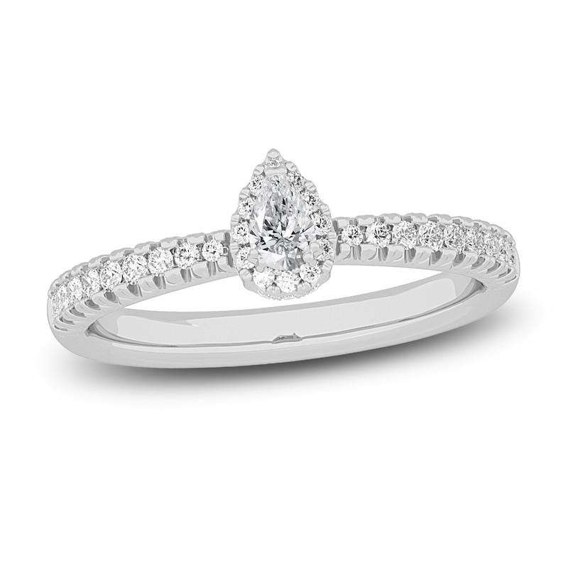 Diamond Promise Ring 3/8 ct tw Pear/Round 14K White Gold | Jared