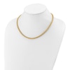Thumbnail Image 3 of High-Polish Wheat Chain Necklace 24K Yellow Gold 24" 4.0mm