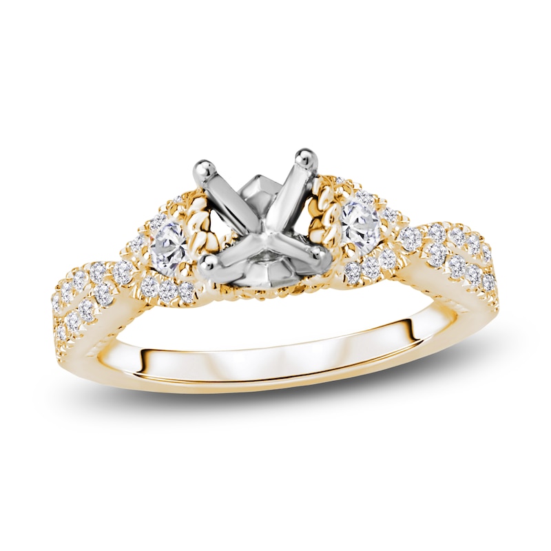Main Image 1 of Diamond Engagement Ring Setting 1/2 ct tw Round 14K Yellow Gold
