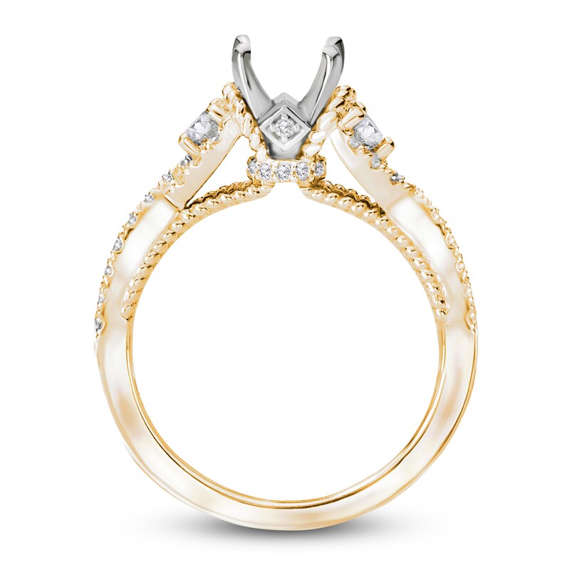 Main Image 2 of Diamond Engagement Ring Setting 1/2 ct tw Round 14K Yellow Gold