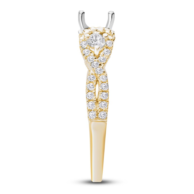Main Image 3 of Diamond Engagement Ring Setting 1/2 ct tw Round 14K Yellow Gold