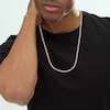 Thumbnail Image 3 of Men's Lab-Grown Diamond Tennis Necklace 7 ct tw Round 14K White Gold 22"
