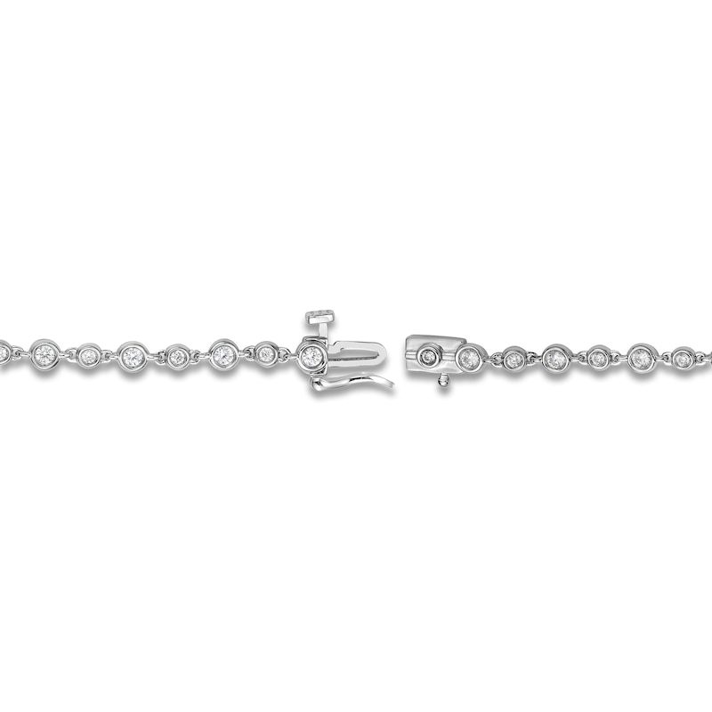 Main Image 3 of Diamond Bezel-Set Bracelet 1 ct tw 14K White Gold
