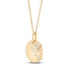 Thumbnail Image 2 of Diamond Disk Necklace 1/10 ct tw 14K Yellow Gold 13"